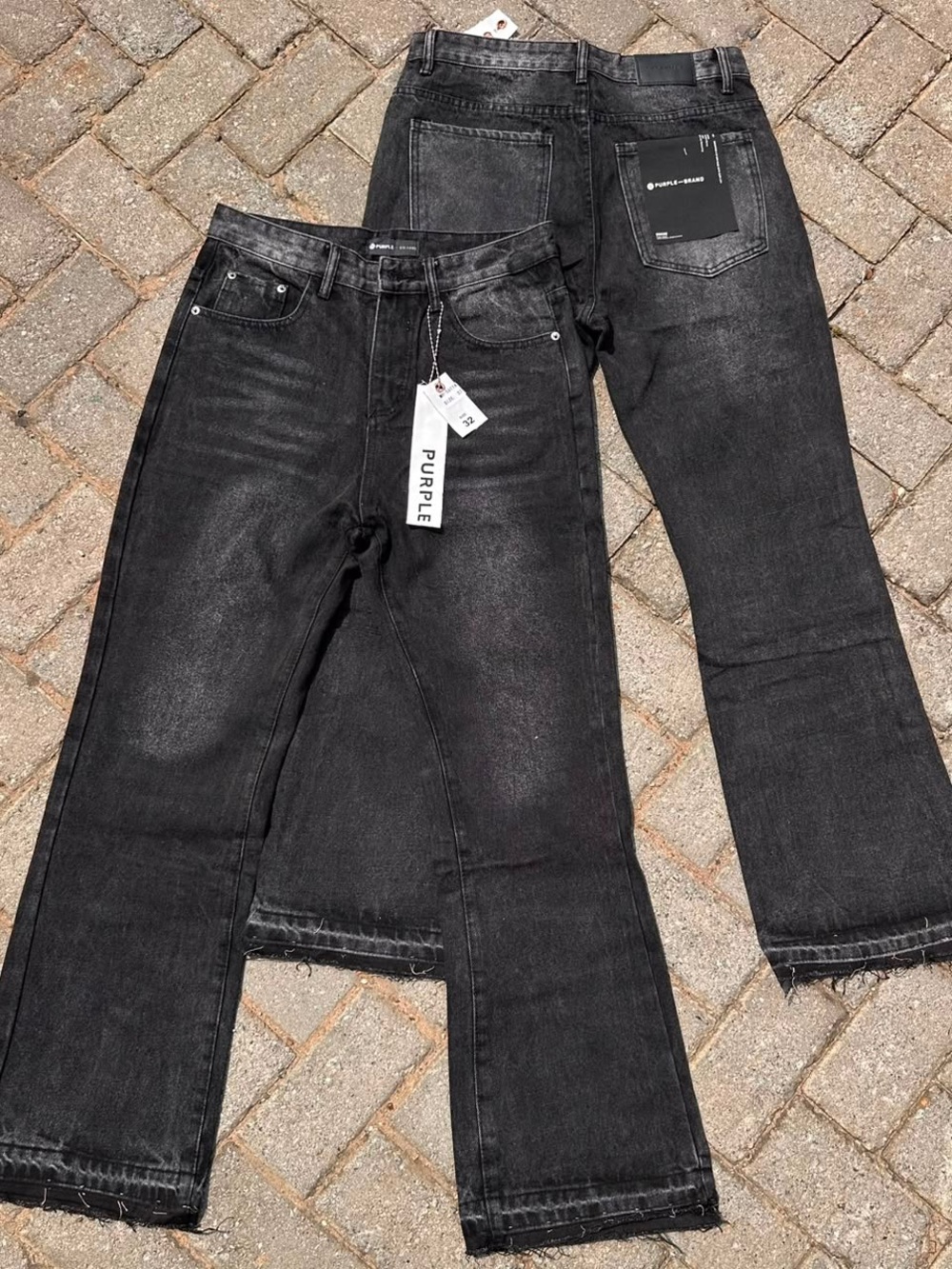 Purple Brand Black Straight Jeans for Men